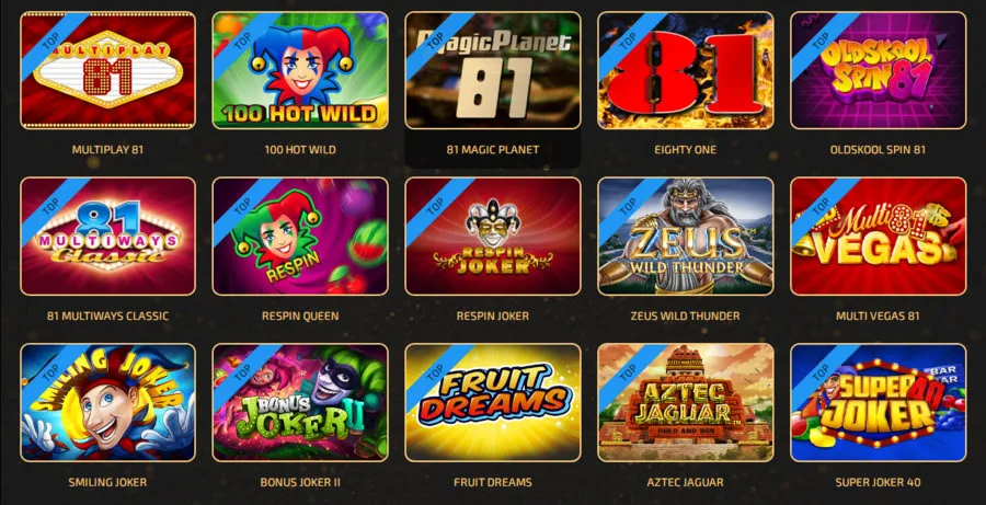 Selección de juegos de Magic Planet Casino