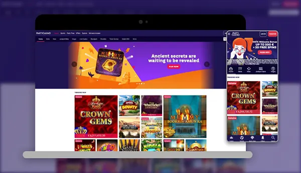 interfaccia PartyCasino