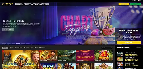 Casino game catalogue